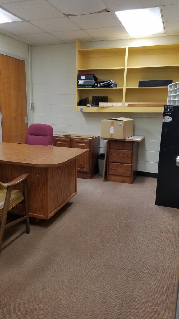 This was what Grinstead 103B looked like before I took over the space.